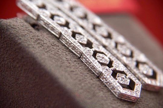 Art Deco style drop earrings