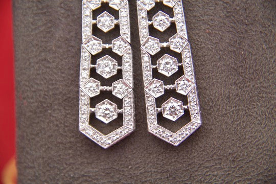 Art Deco style drop earrings