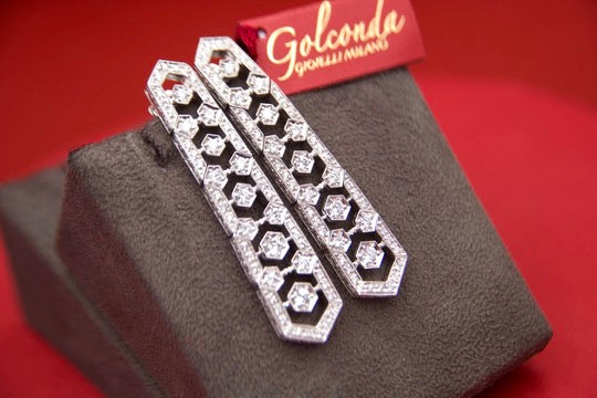 Art Deco style drop earrings