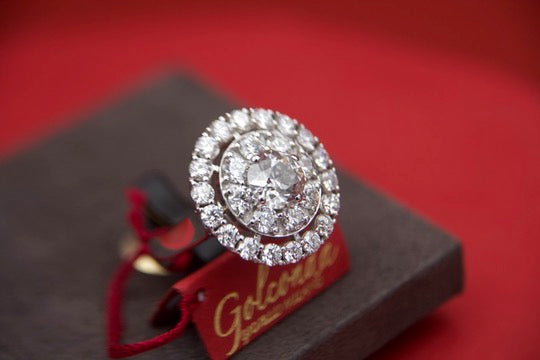 2.28ct Diamond Solitaire Ring with Double Vintage Contour