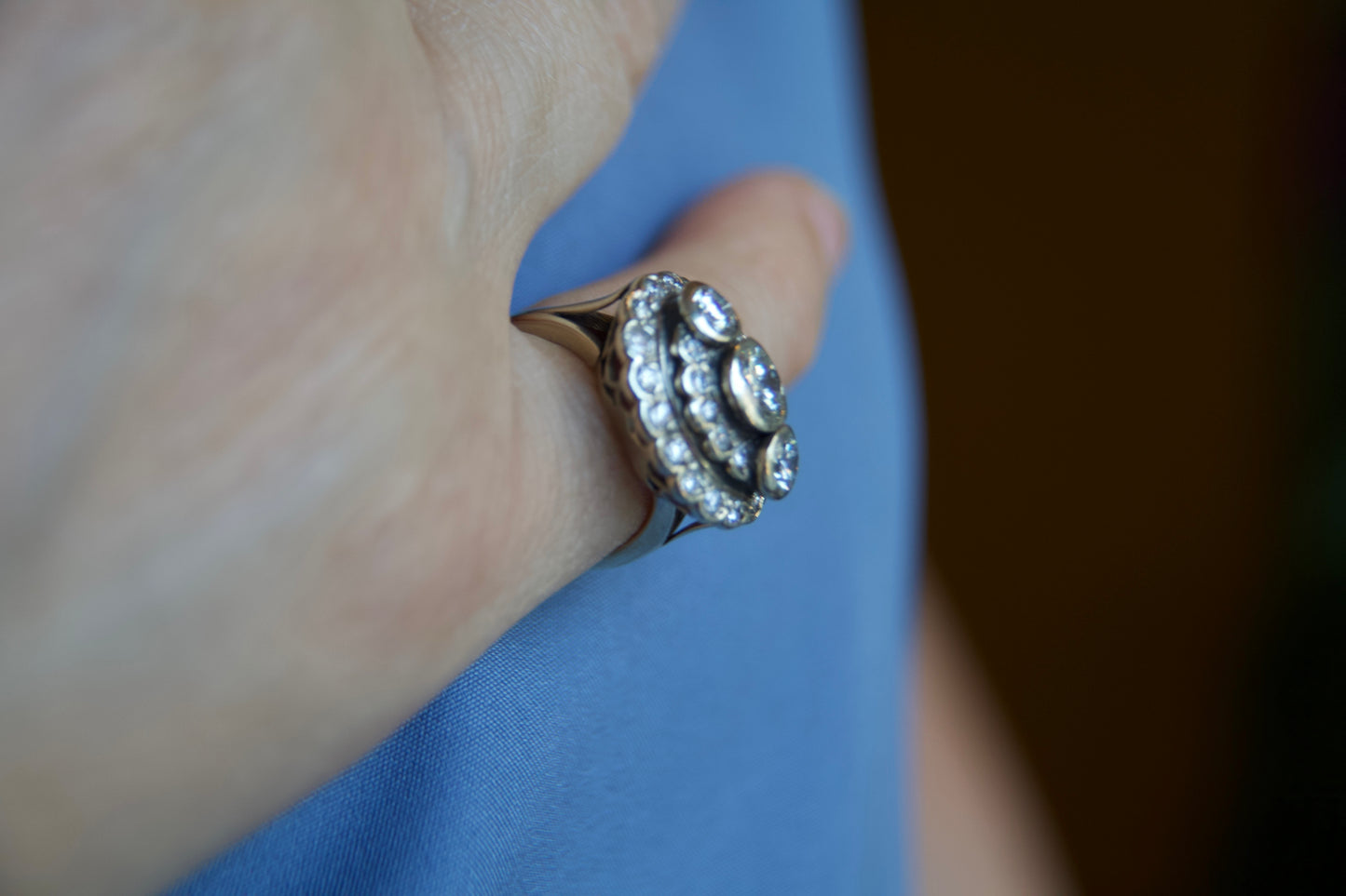 Anello "Anni 50 "con diamanti