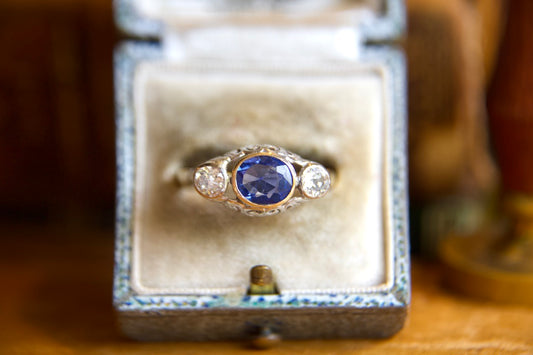 Early 1900s "unheated" sapphire ring