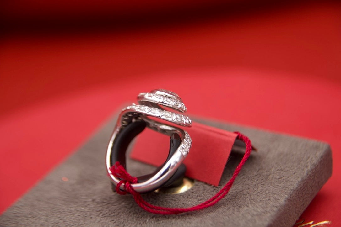 Vintage "Tourbillon" Ring with Diamonds