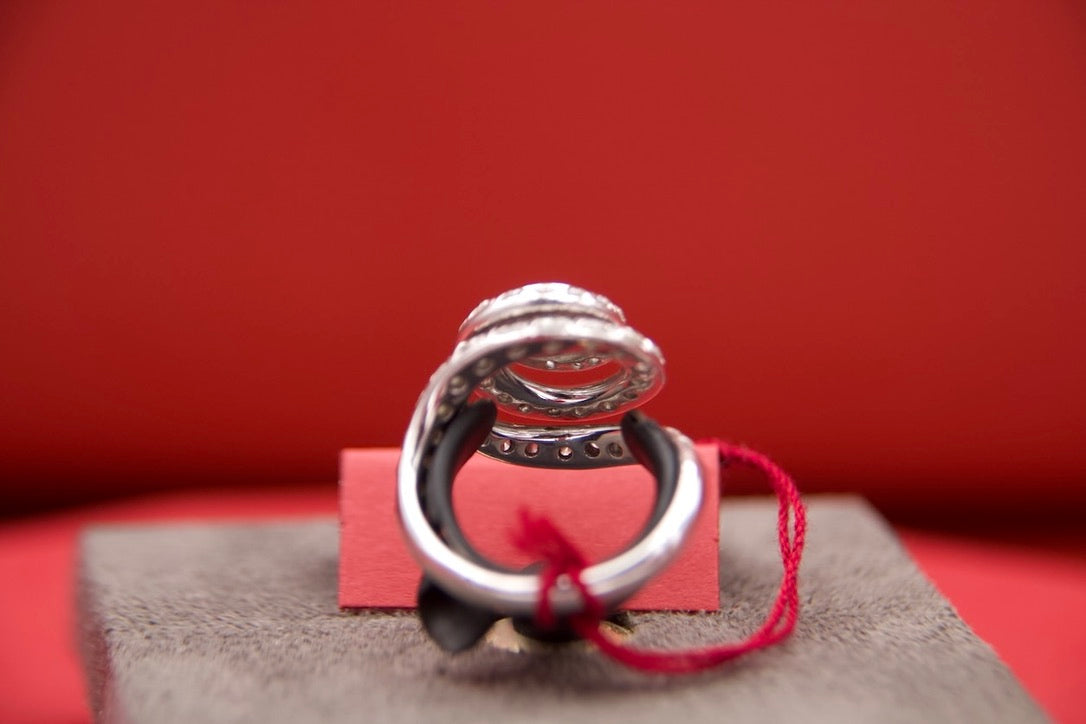 Vintage "Tourbillon" Ring with Diamonds