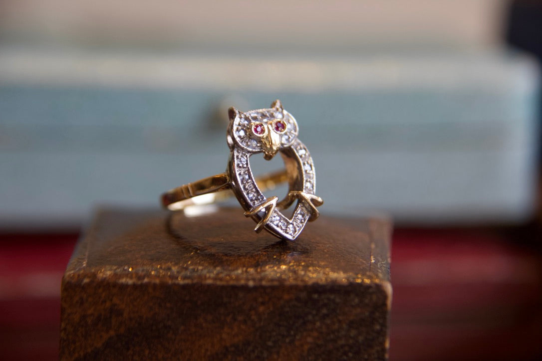 Anello Gufo Portafortuna fine anni 60'