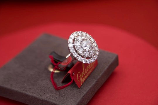 2.28ct Diamond Solitaire Ring with Double Vintage Contour