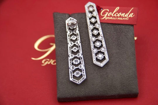 Art Deco style drop earrings