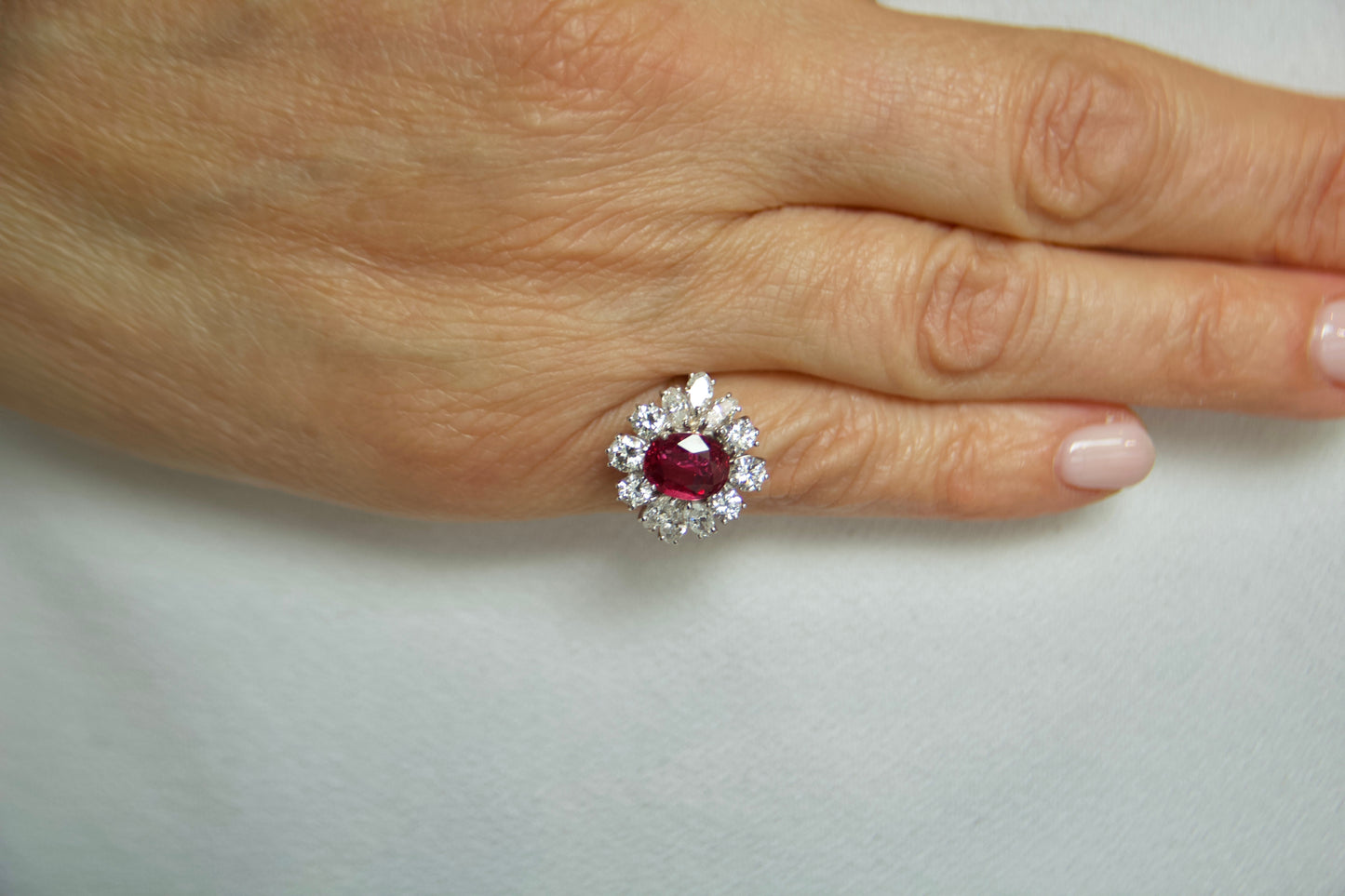 Vintage ring with no heat ruby