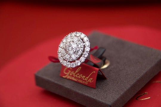 2.28ct Diamond Solitaire Ring with Double Vintage Contour