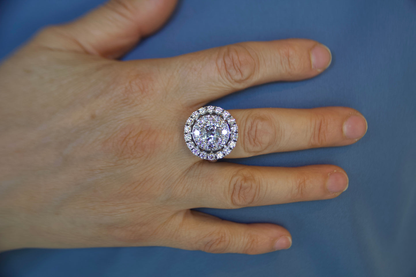 2.28ct Diamond Solitaire Ring with Double Vintage Contour