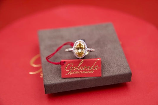 "Fancy Cognac" Diamond Halo Ring