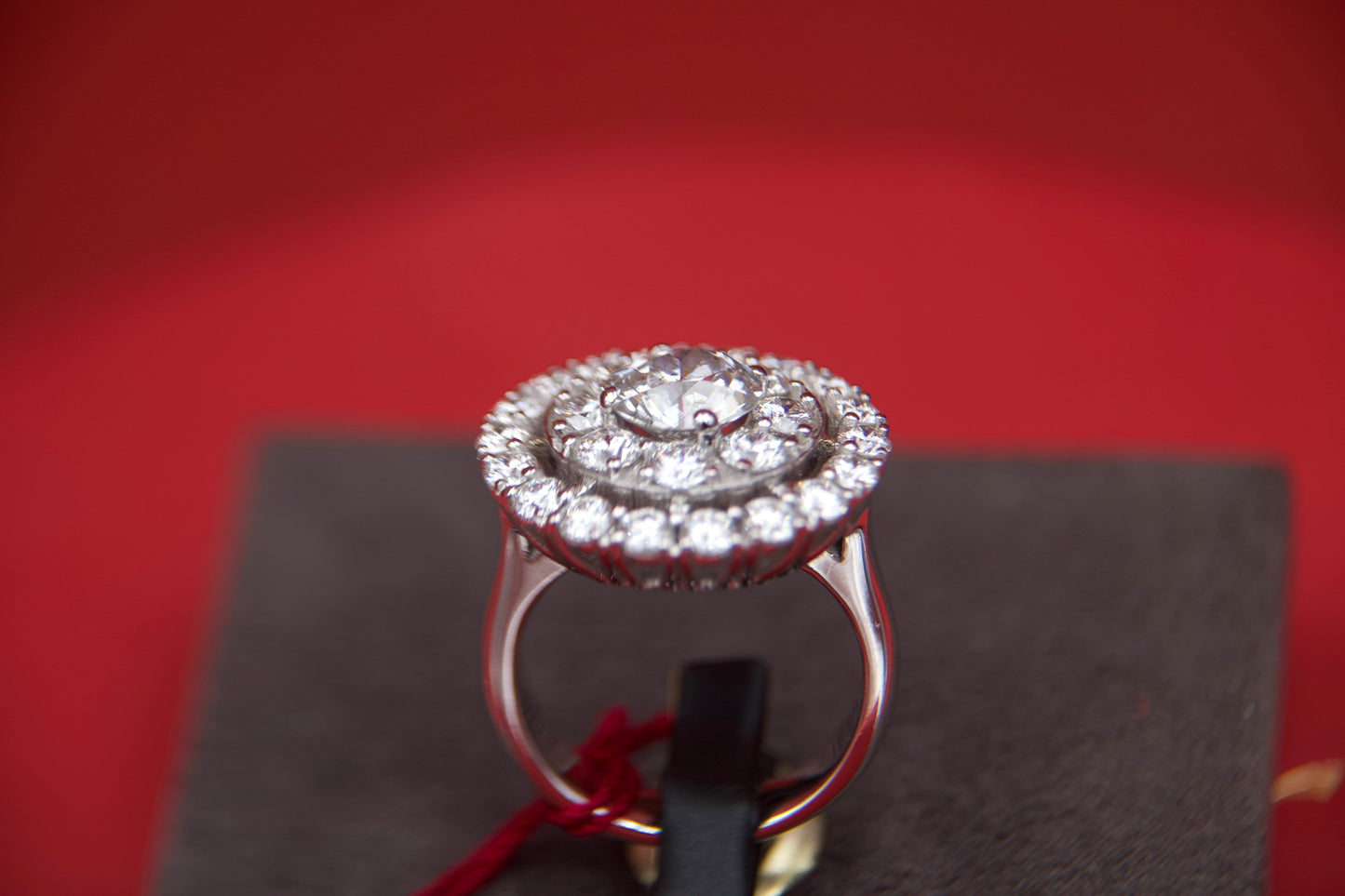 2.28ct Diamond Solitaire Ring with Double Vintage Contour