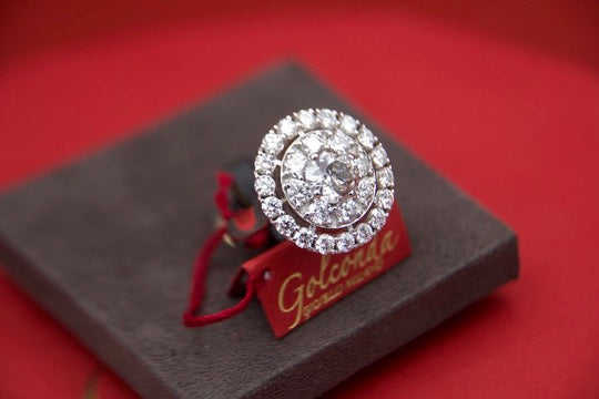 2.28ct Diamond Solitaire Ring with Double Vintage Contour