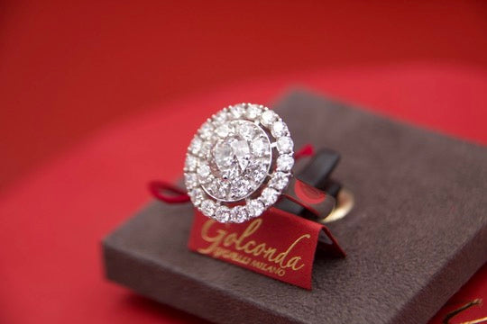 2.28ct Diamond Solitaire Ring with Double Vintage Contour