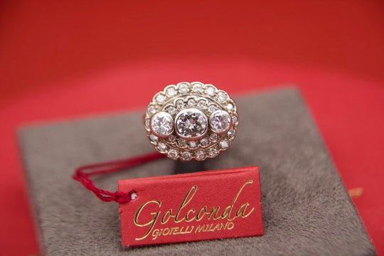 Anello "Anni 50 "con diamanti