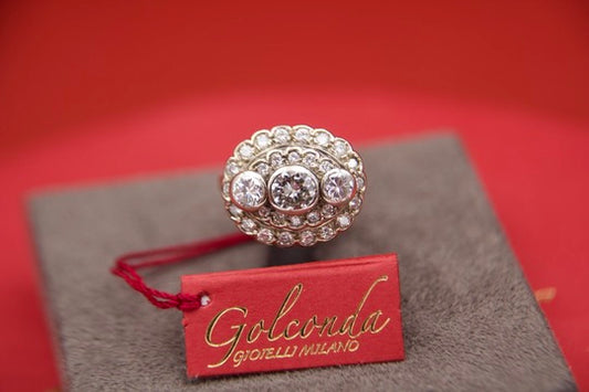 Anello "Anni 50 "con diamanti