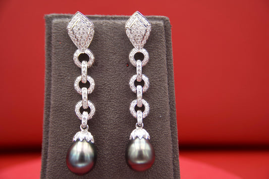 Tahitian Pearl Drop Earrings