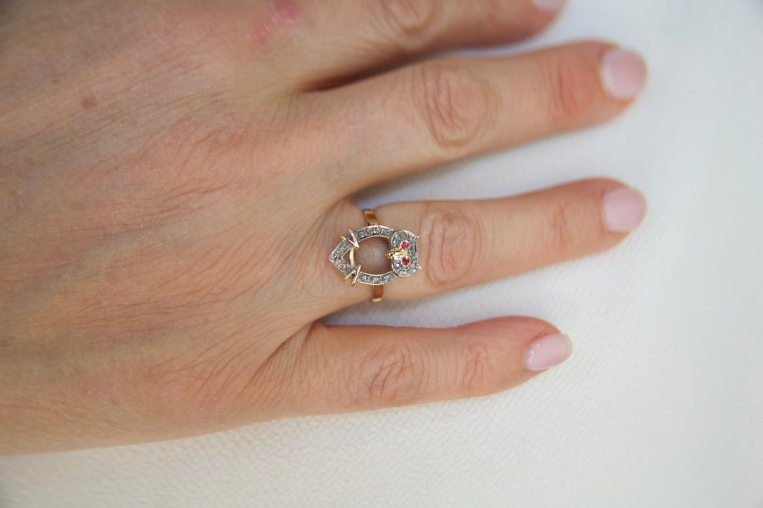 Anello Gufo Portafortuna fine anni 60'