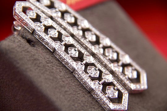 Art Deco style drop earrings