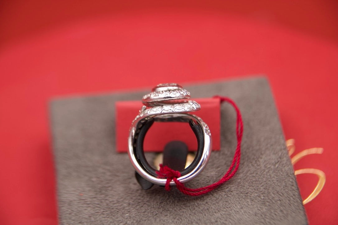 Vintage "Tourbillon" Ring with Diamonds