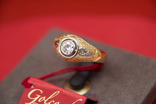 Anello solitario UNISEX "Art Nouveau"