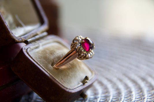 Anello Vittoriano con tormalina