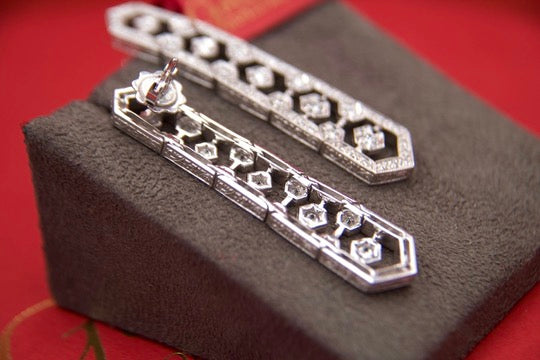 Art Deco style drop earrings