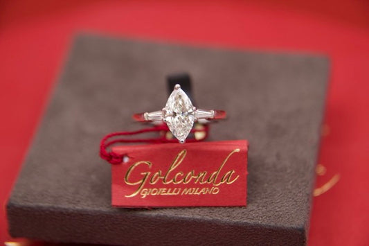 Marquise solitaire ring
