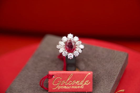 Vintage ring with no heat ruby