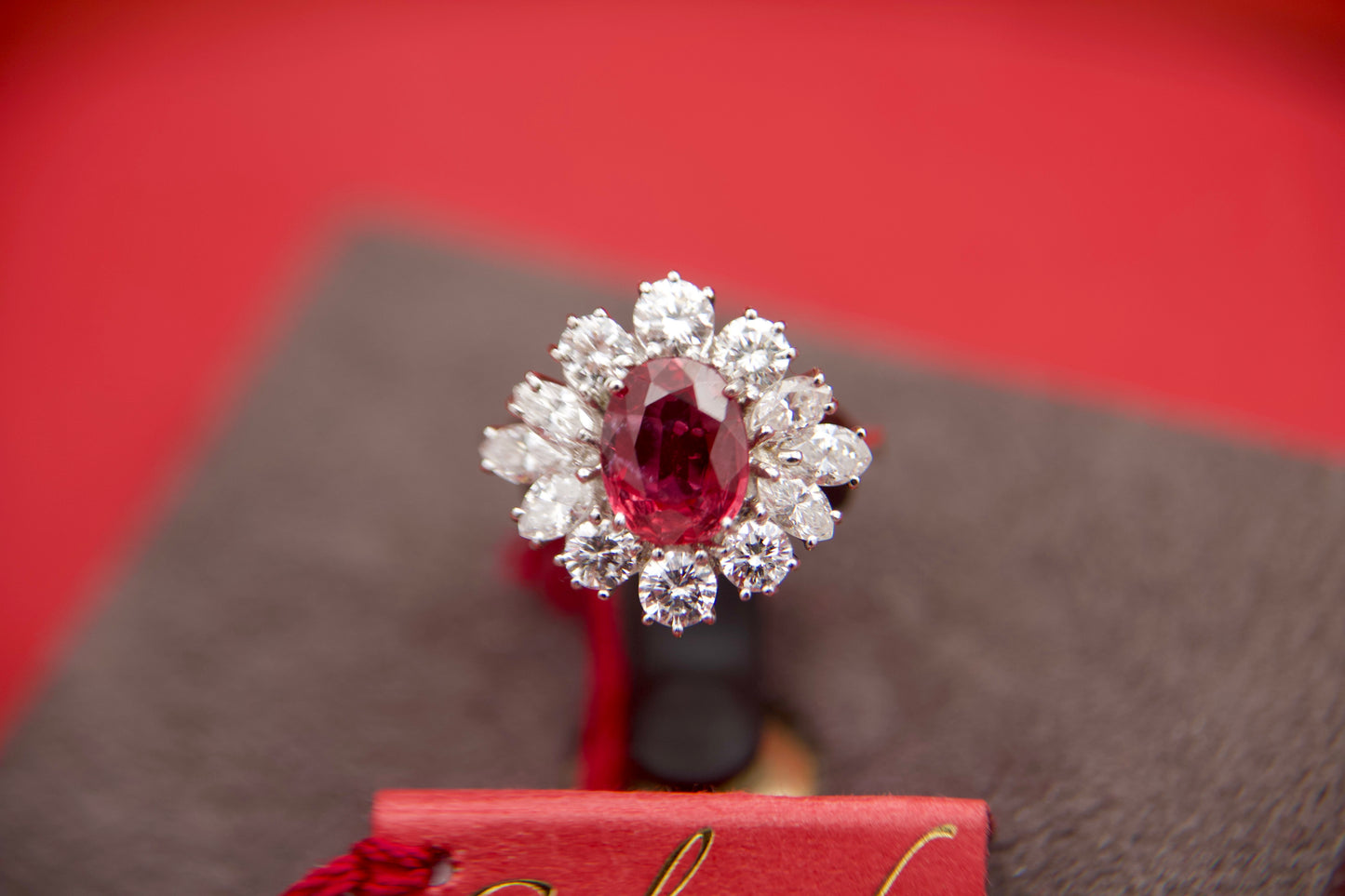 Vintage ring with no heat ruby