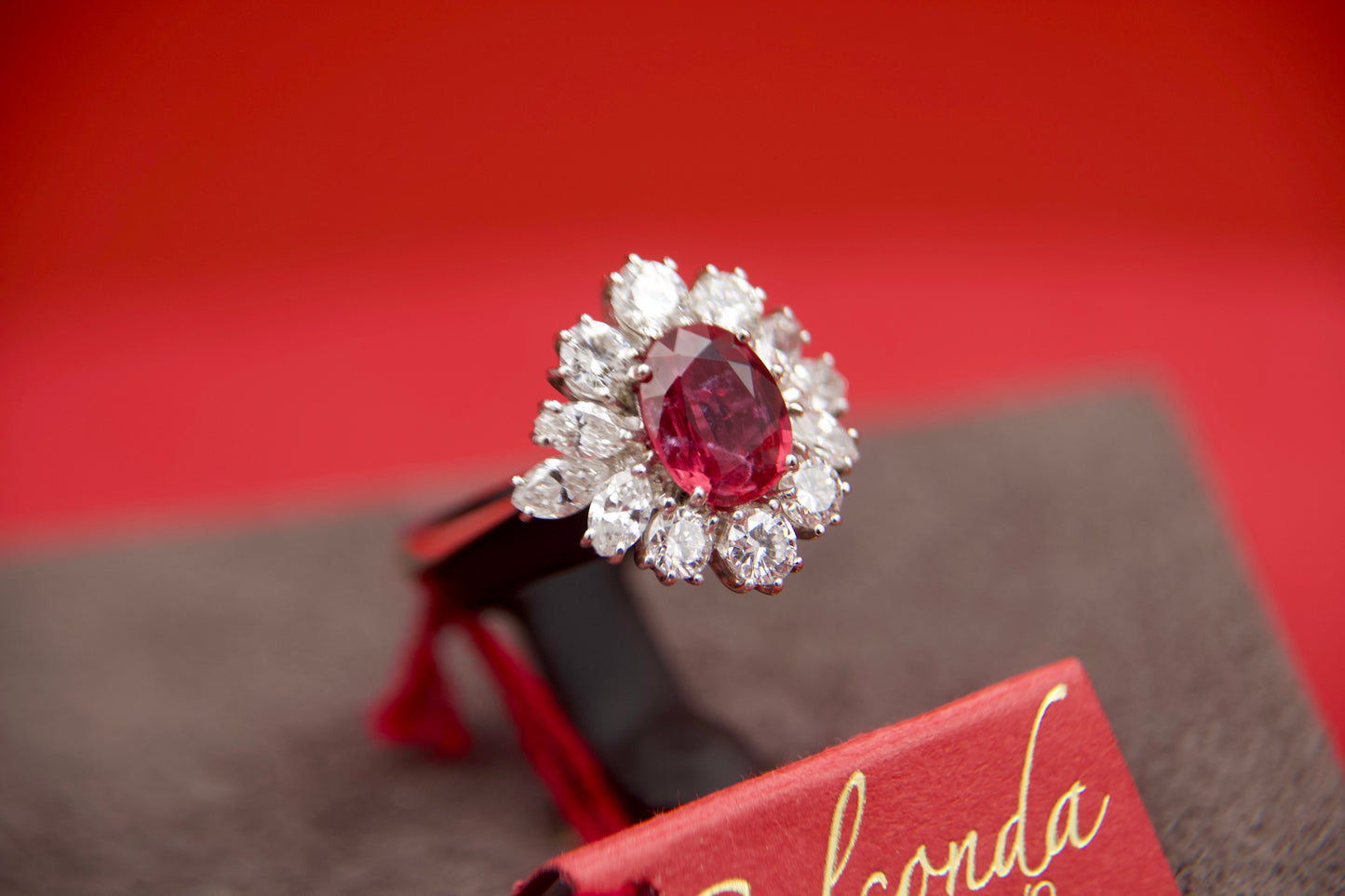 Vintage ring with no heat ruby