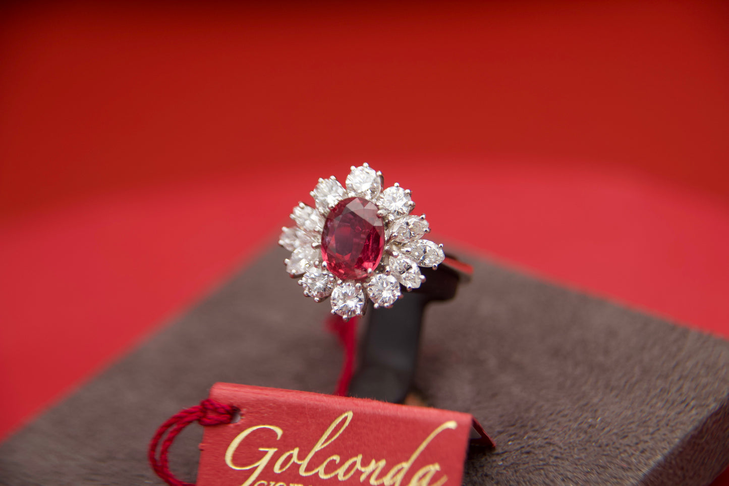 Vintage ring with no heat ruby