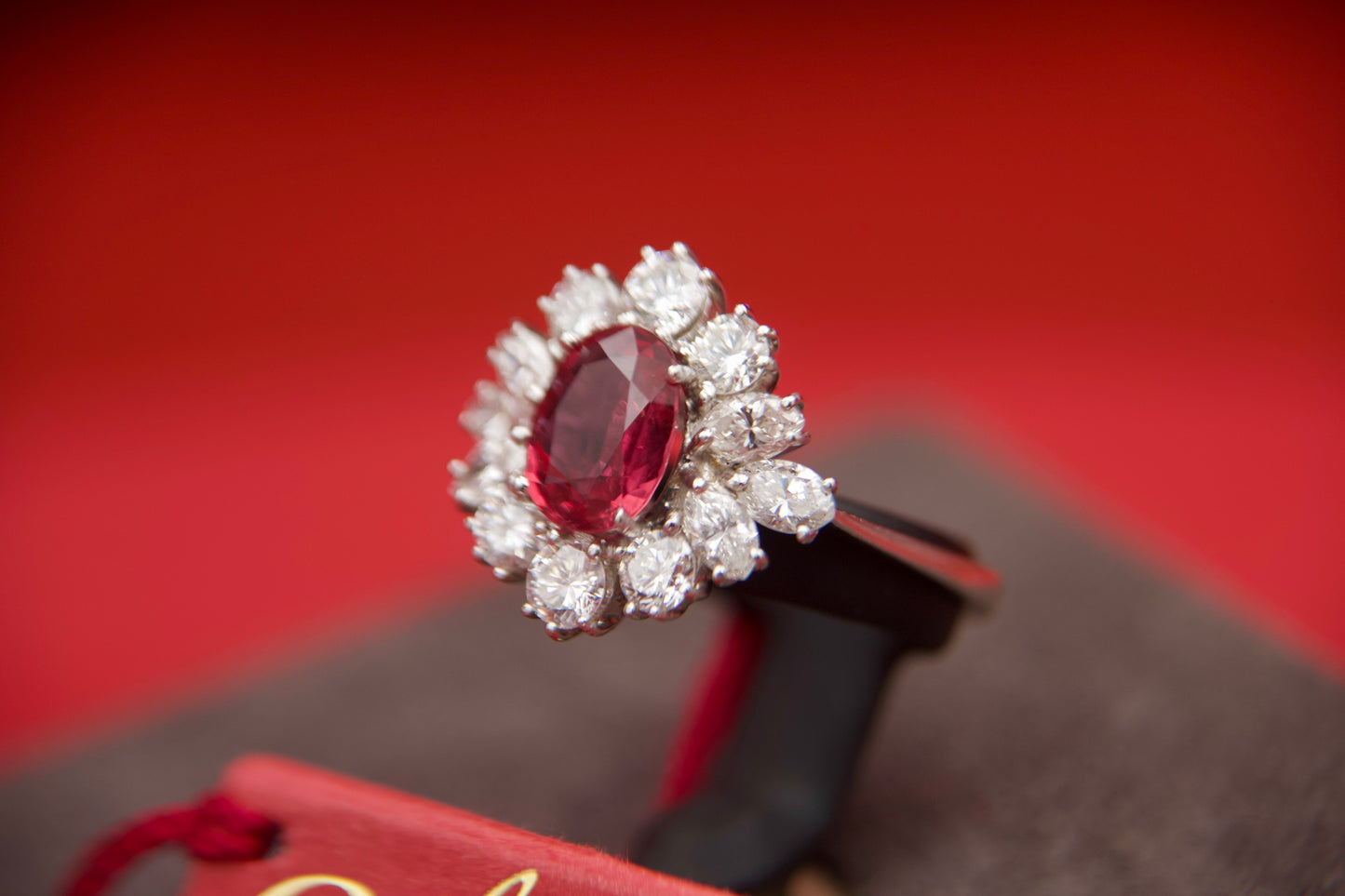 Vintage ring with no heat ruby