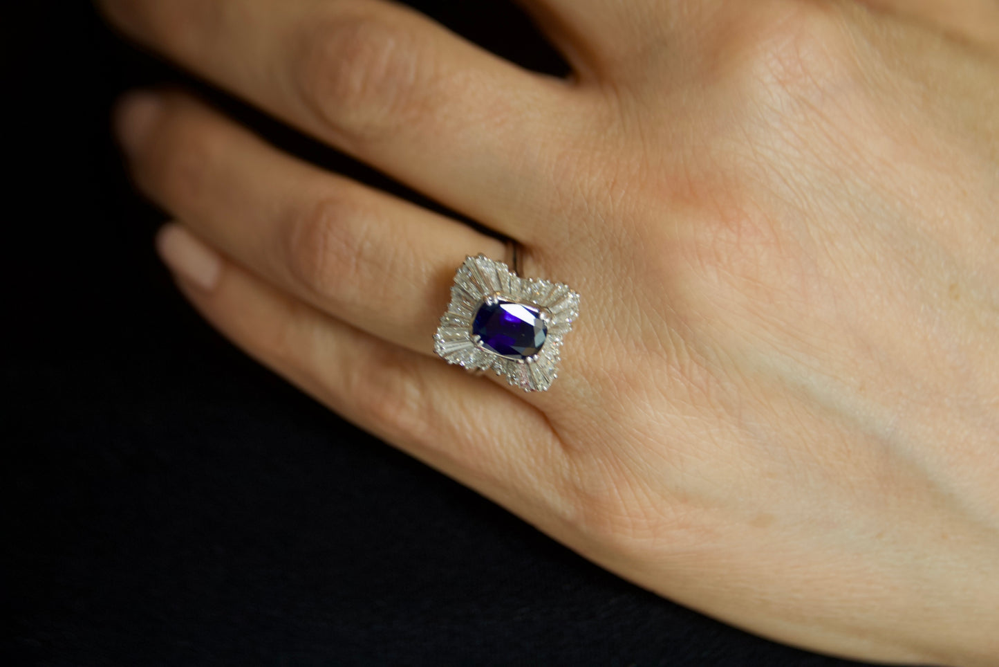 Sapphire ballerina ring