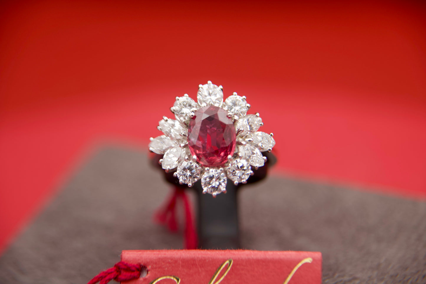 Vintage ring with no heat ruby