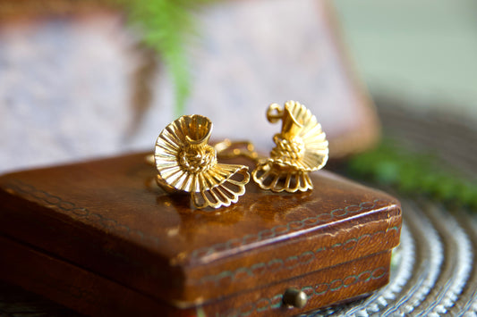 Orecchini a clip anni 50' in oro 18kt