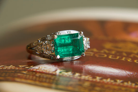 Vintage Colombian Emerald Ring
