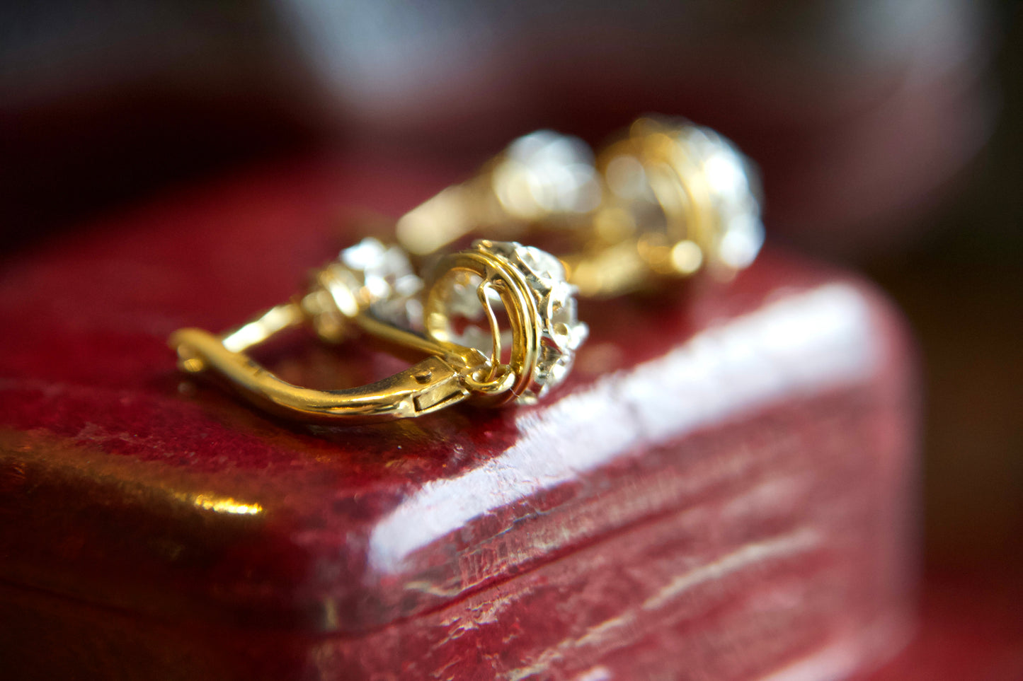 French Art Deco "Dormeuses" earrings