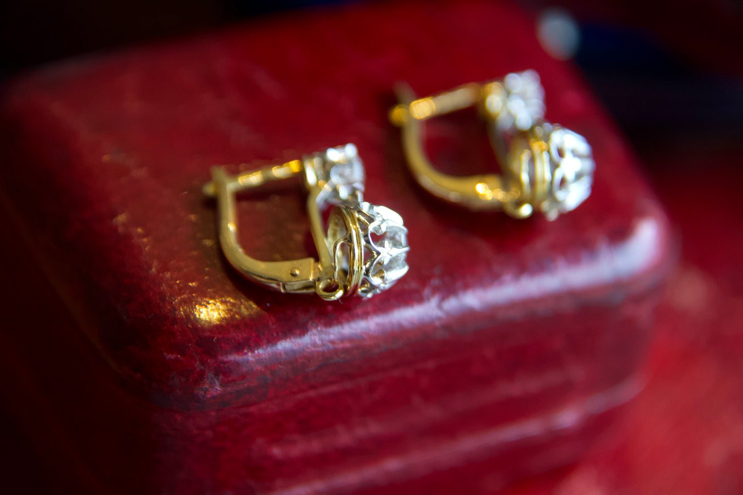 French Art Deco "Dormeuses" earrings