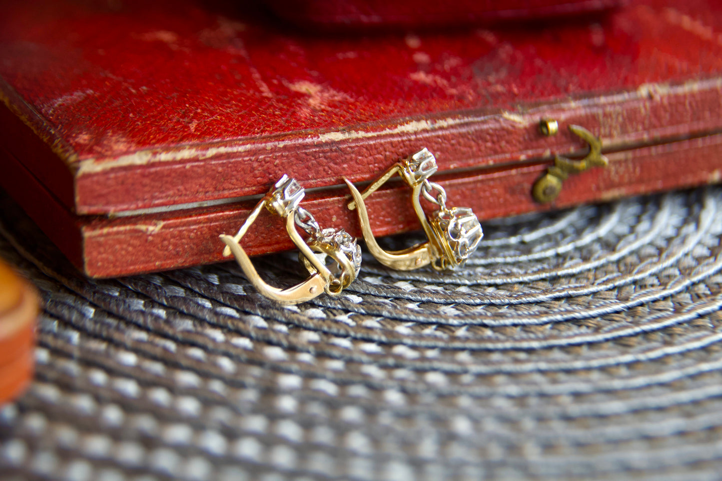 French Art Deco "Dormeuses" earrings