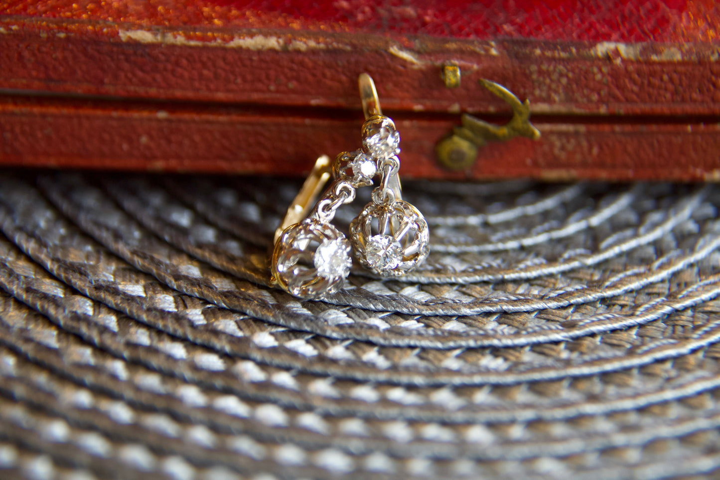 French Art Deco "Dormeuses" earrings