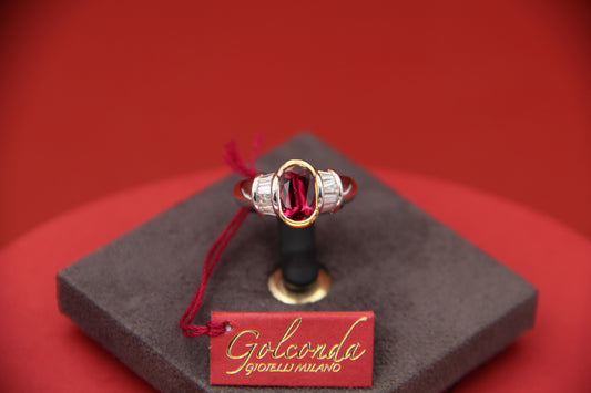 Vintage ruby and diamond ring