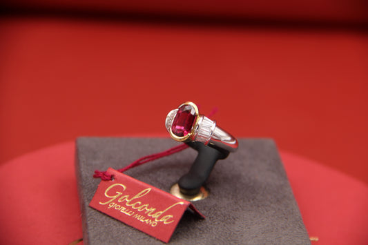 Vintage ruby and diamond ring