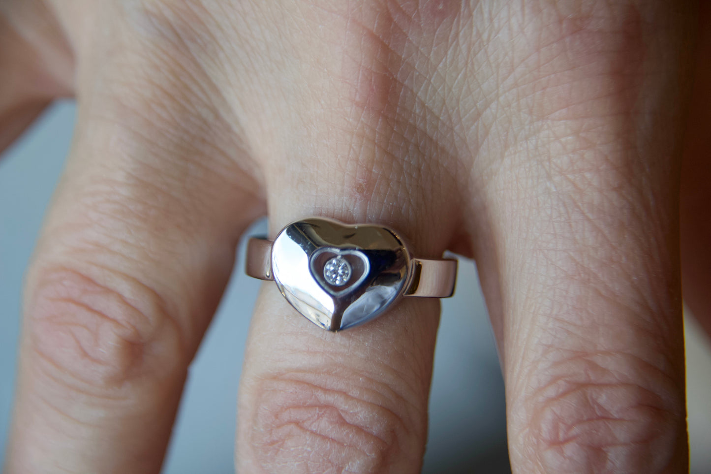 Anello Chopard "Happy Diamonds" in oro 18kt con diamante