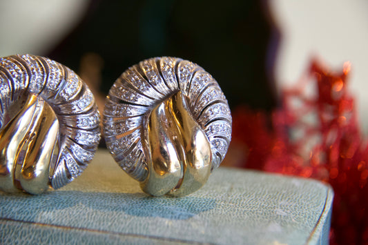 Orecchini bottone a clip vintage "Anni ' 50"