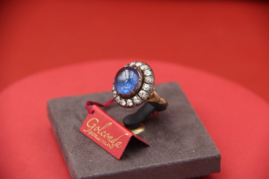Vintage cabochon sapphire ring