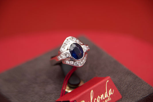 Sapphire and diamond ring
