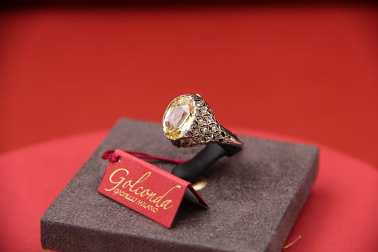 Vintage yellow sapphire ring