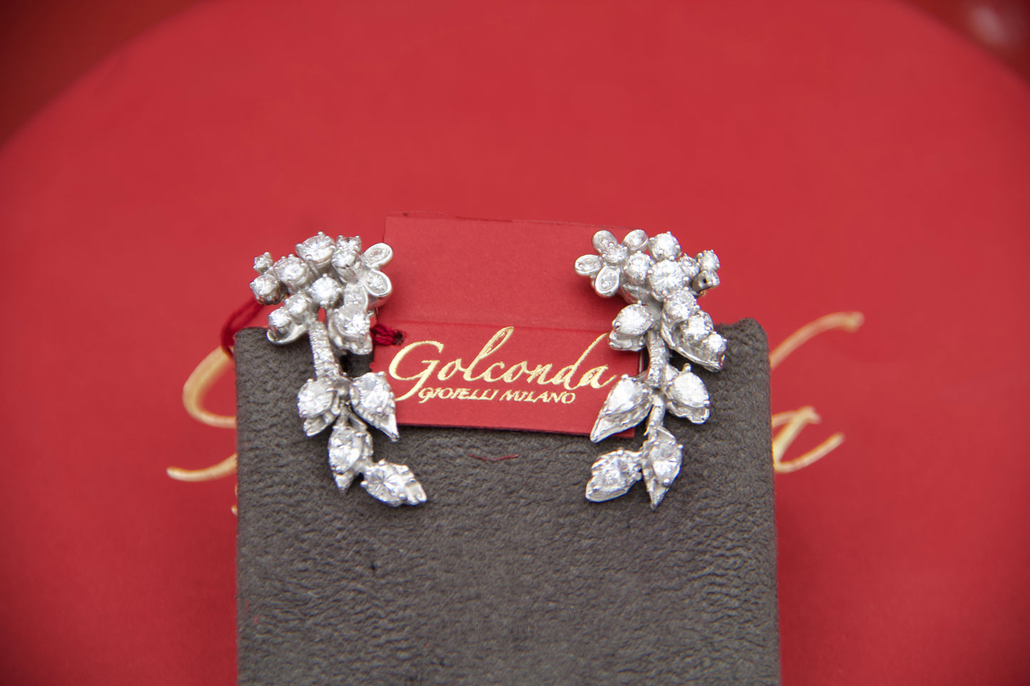 Floral diamond earrings