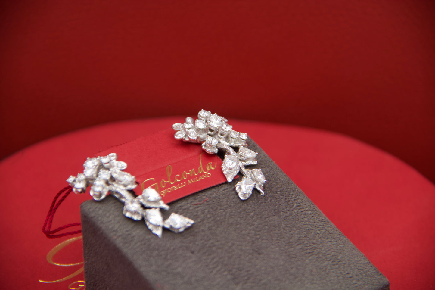 Floral diamond earrings
